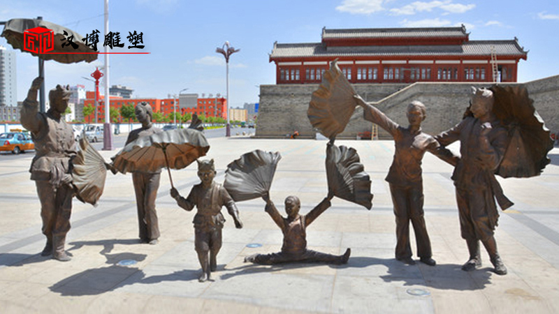人物雕塑廠家_旅游景區(qū)雕像_民俗文化銅雕_人物鑄銅雕塑_步行街雕像