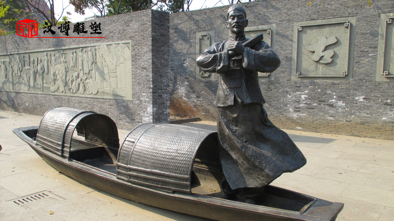 古代人物雕塑_古街雕像_鑄銅雕塑定制_戶(hù)外銅雕制作_民俗文化雕像