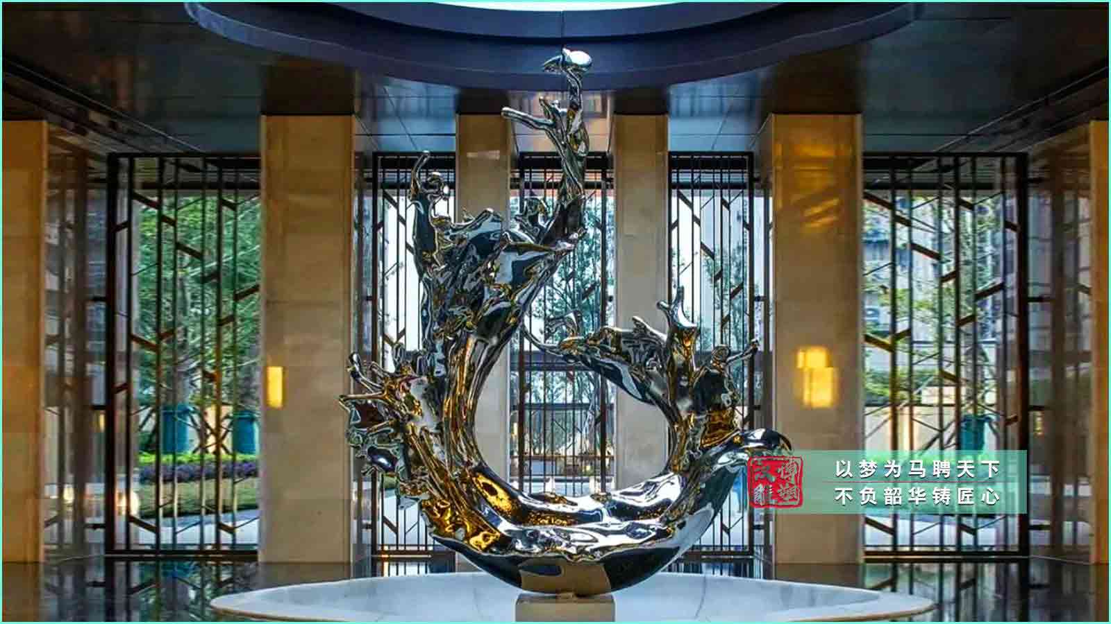 售樓部景觀(guān)不銹鋼雕塑,庭院花園別墅雕塑,大型不銹鋼雕塑擺件
