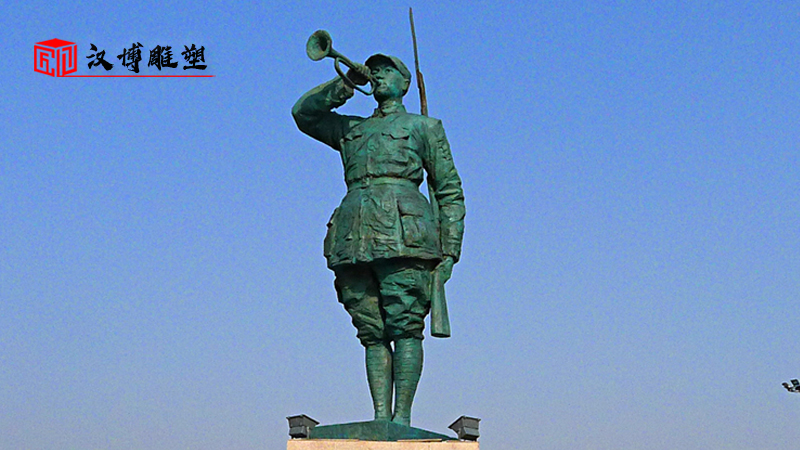 義勇軍雕像_吹號角雕像_雕像訂制