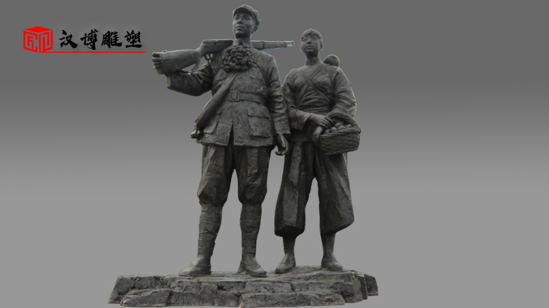 人物銅雕_軍人雕像_鑄銅雕塑