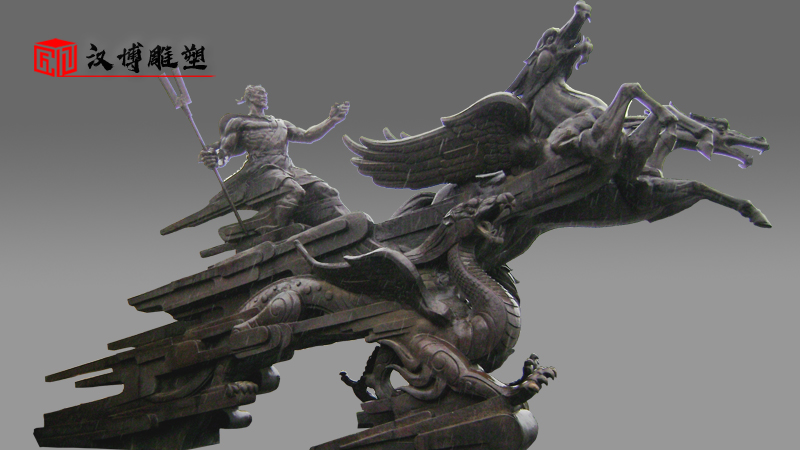 騎馬人物雕像_大禹治水雕塑_大型雕塑定制.jpg
