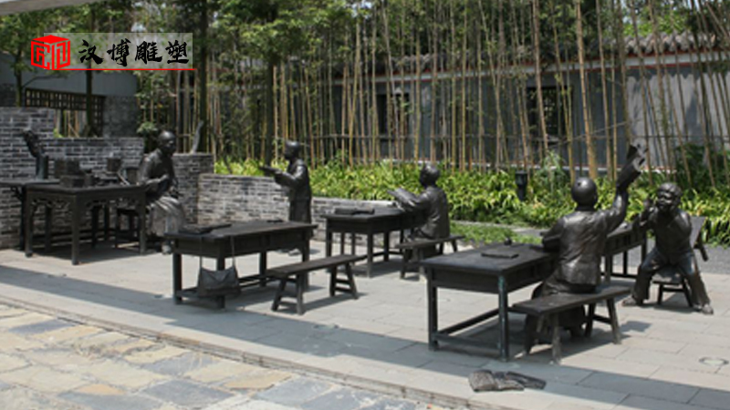 校園景觀雕像_學(xué)生雕像_人物雕像定制_戶外大型雕塑_銅雕書定制