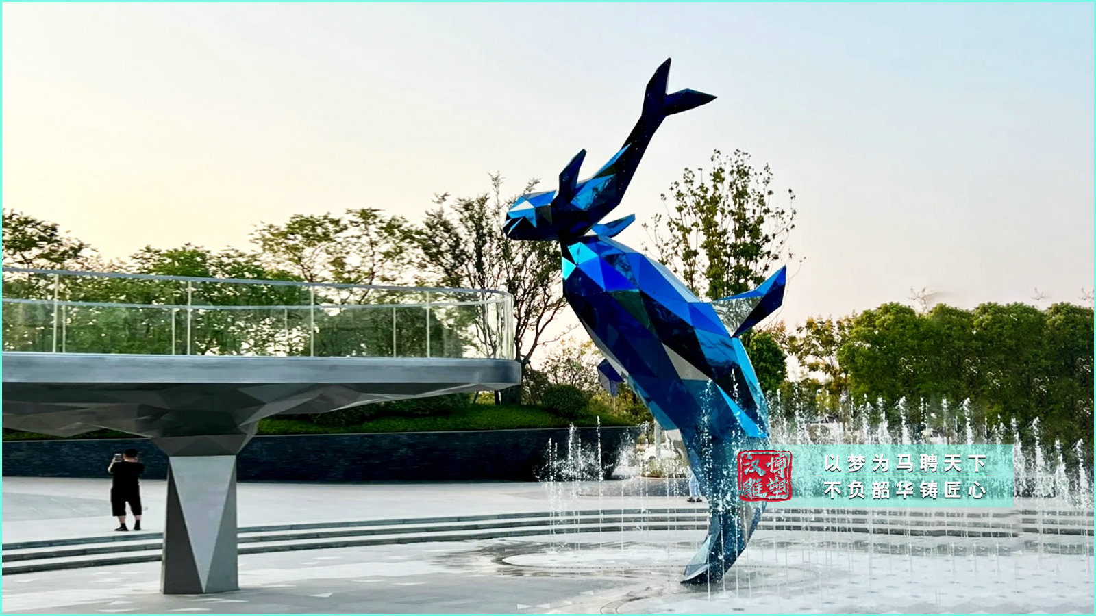 不銹鋼塊面鯨魚雕塑,城市水景雕塑,景觀藝術(shù)擺件