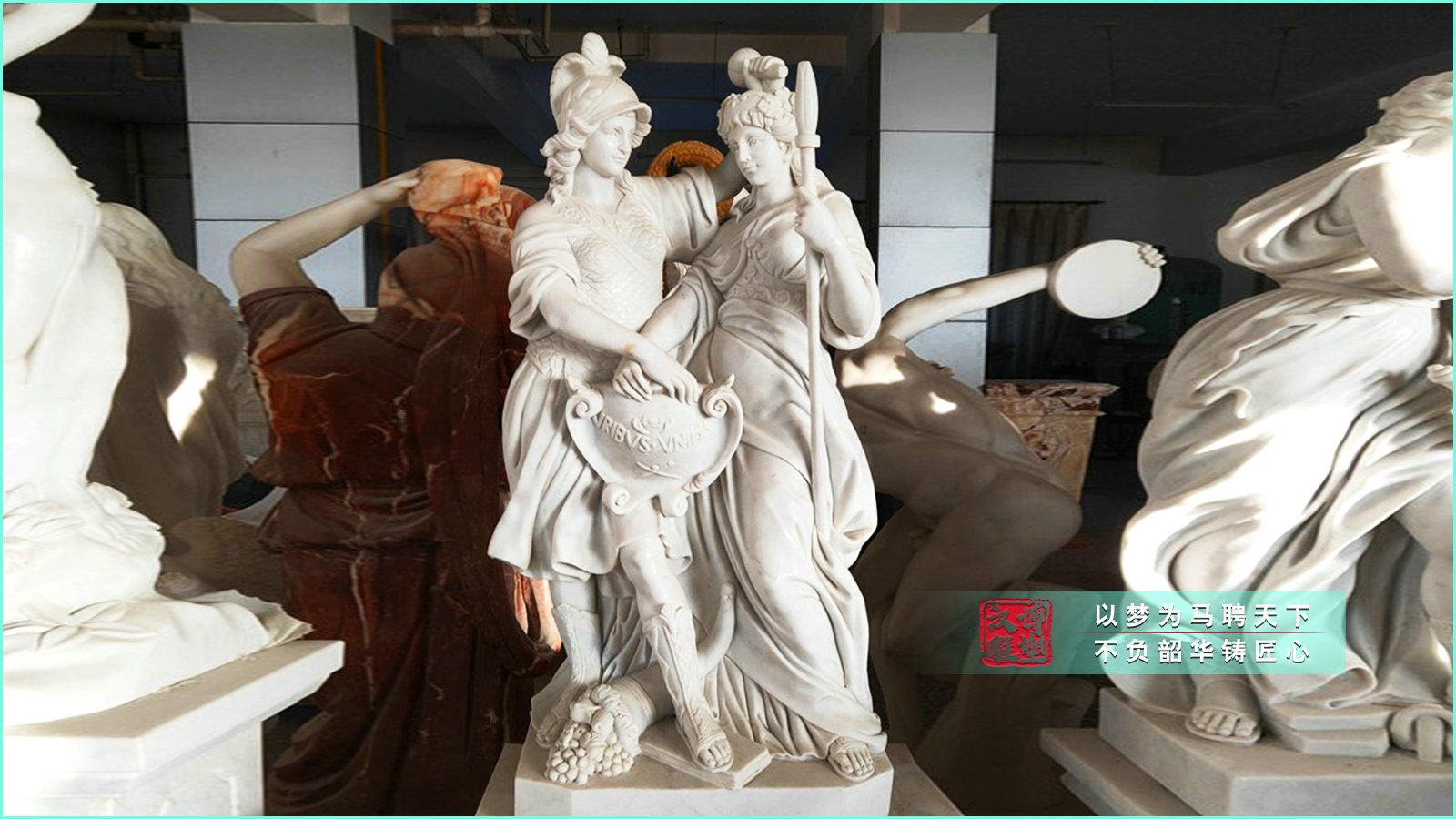 石雕西方美女花神雕塑,城市廣場(chǎng)景區(qū)景觀,石雕人物定制廠家