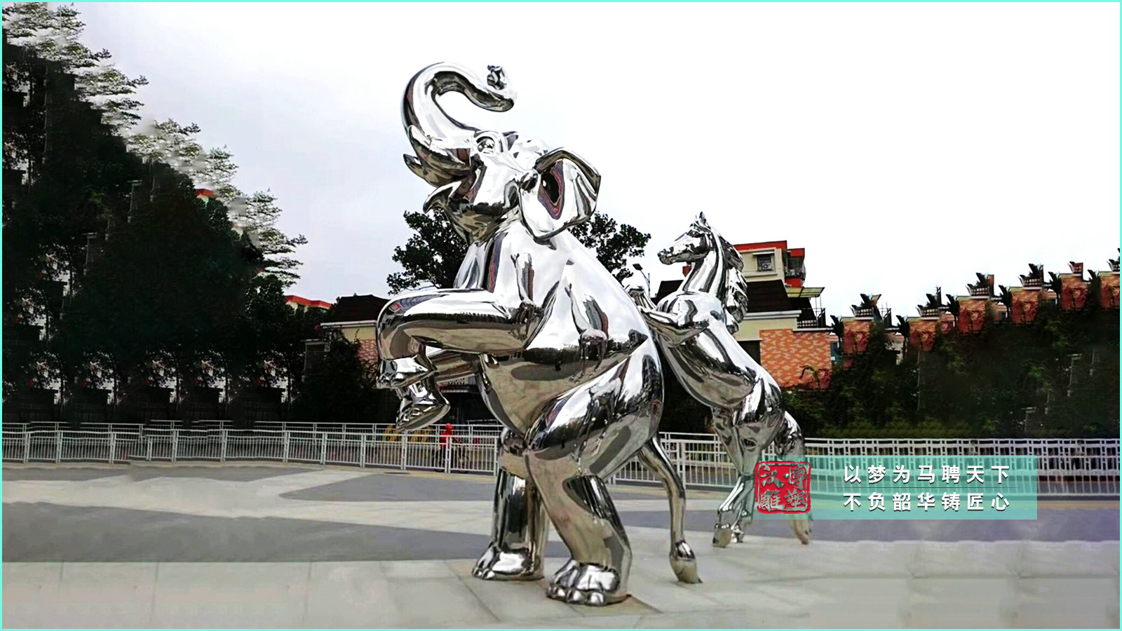 鏡面大象雕塑定制,大型廣場(chǎng)街區(qū)公園不銹鋼雕塑,鏡面雕塑定制廠家