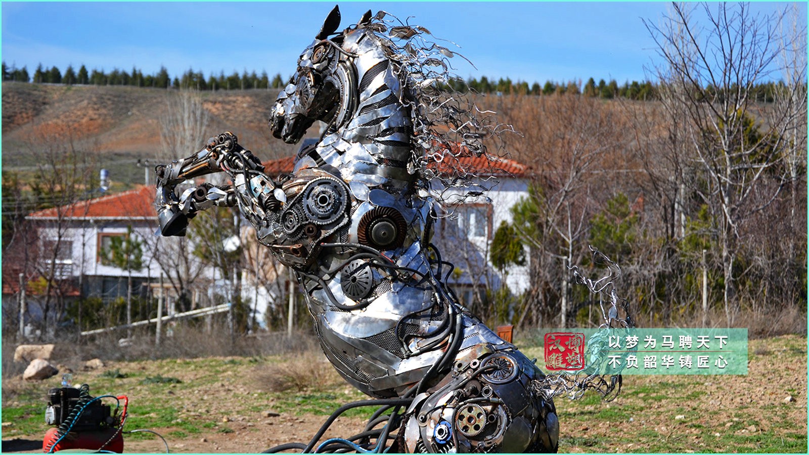 雕塑制作廠家,動(dòng)物雕塑定制,不銹鋼馬雕塑