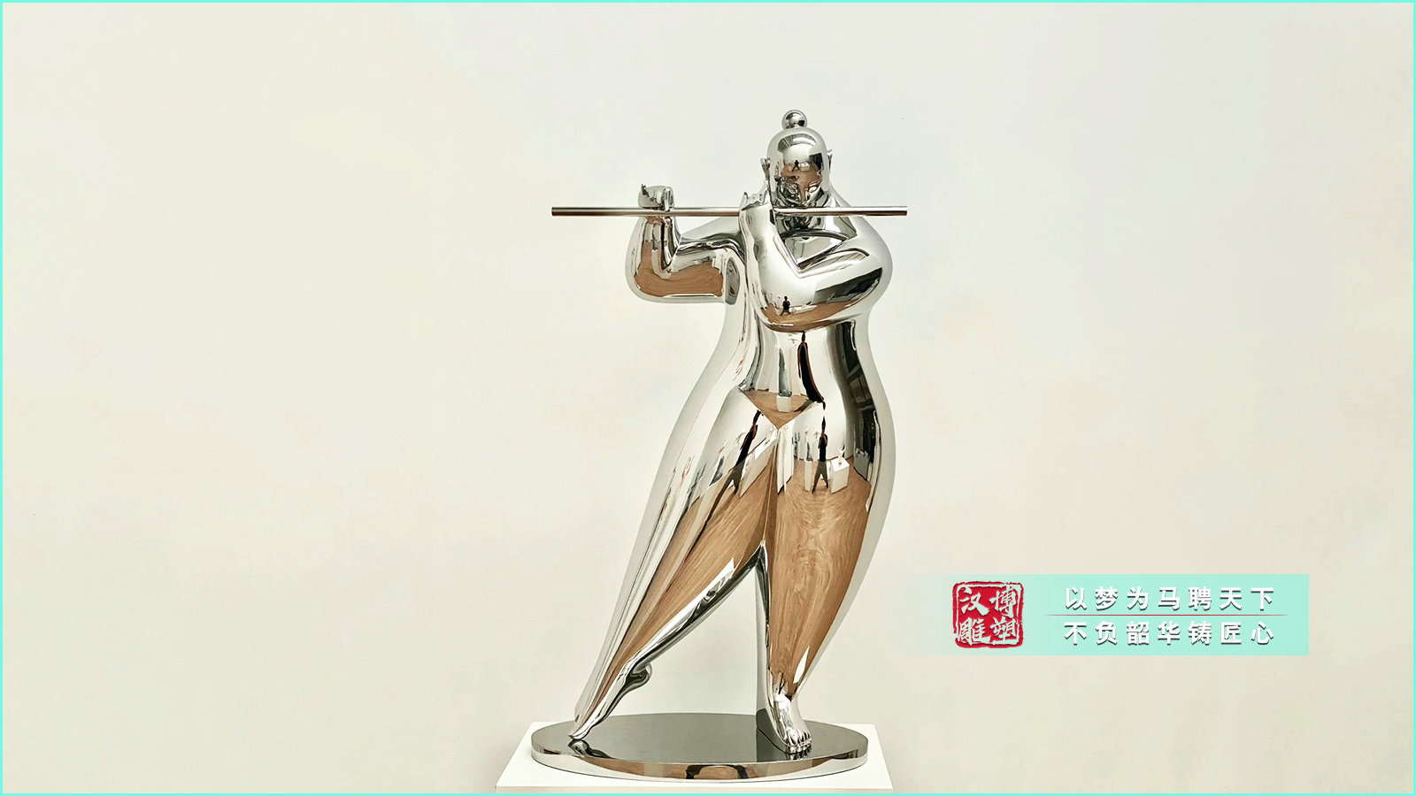 不銹鋼吹笛女雕塑,不銹鋼藝術(shù)雕塑,不銹鋼創(chuàng)意雕塑