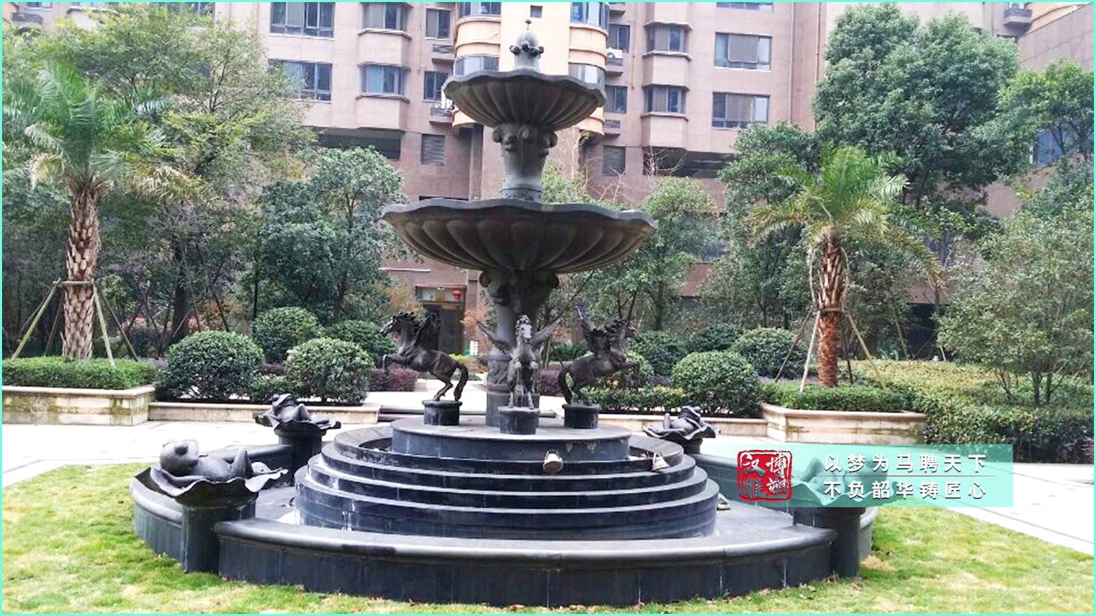 小區(qū)銅雕定制,雕塑源頭工廠,噴泉景觀雕塑