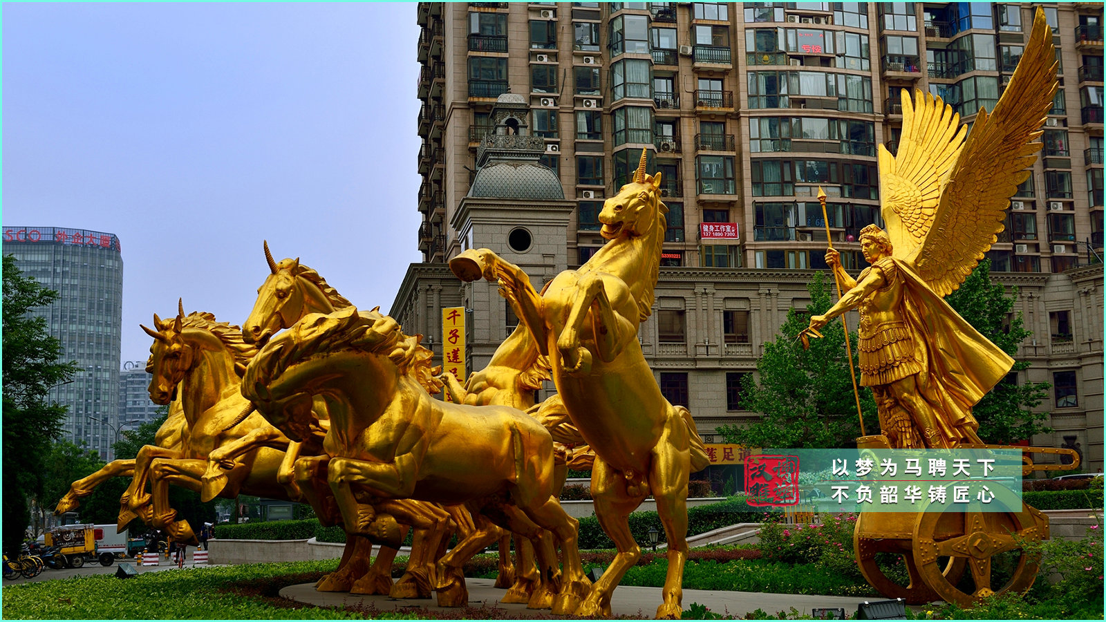 鑄銅仿真馬馬車戰(zhàn)車雕塑,大型別墅廣場酒店景觀,阿波羅戰(zhàn)車銅雕制作工廠