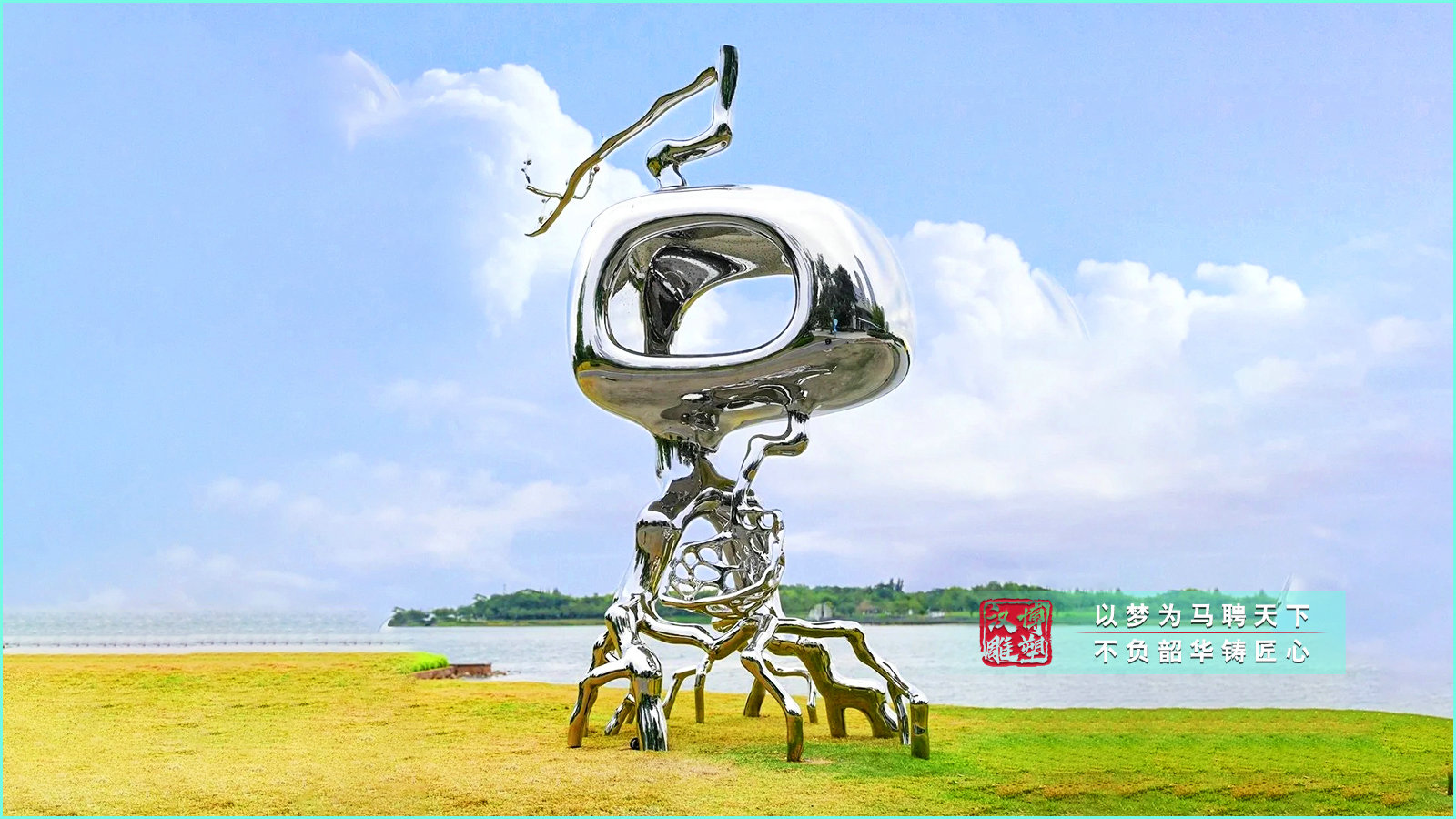 不銹鋼大樹雕塑,海邊異形不銹鋼雕塑,鏡面抽象不銹鋼雕塑