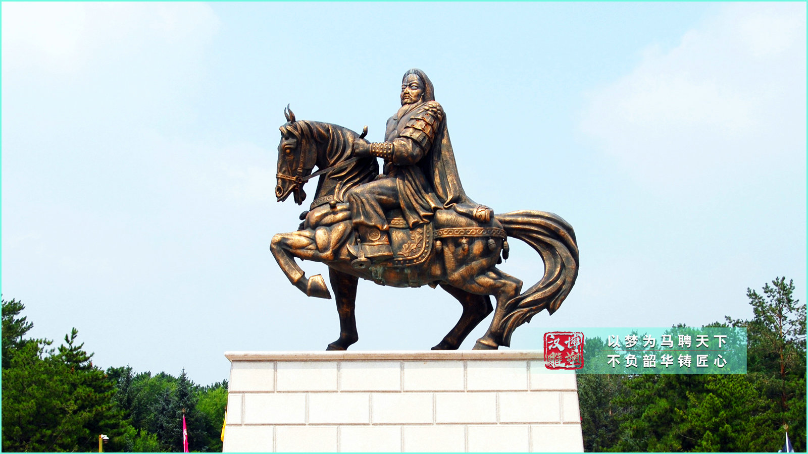 鑄銅古代將軍騎馬人物雕塑,大型城市廣場景區(qū)景觀,鑄銅雕塑加工廠家