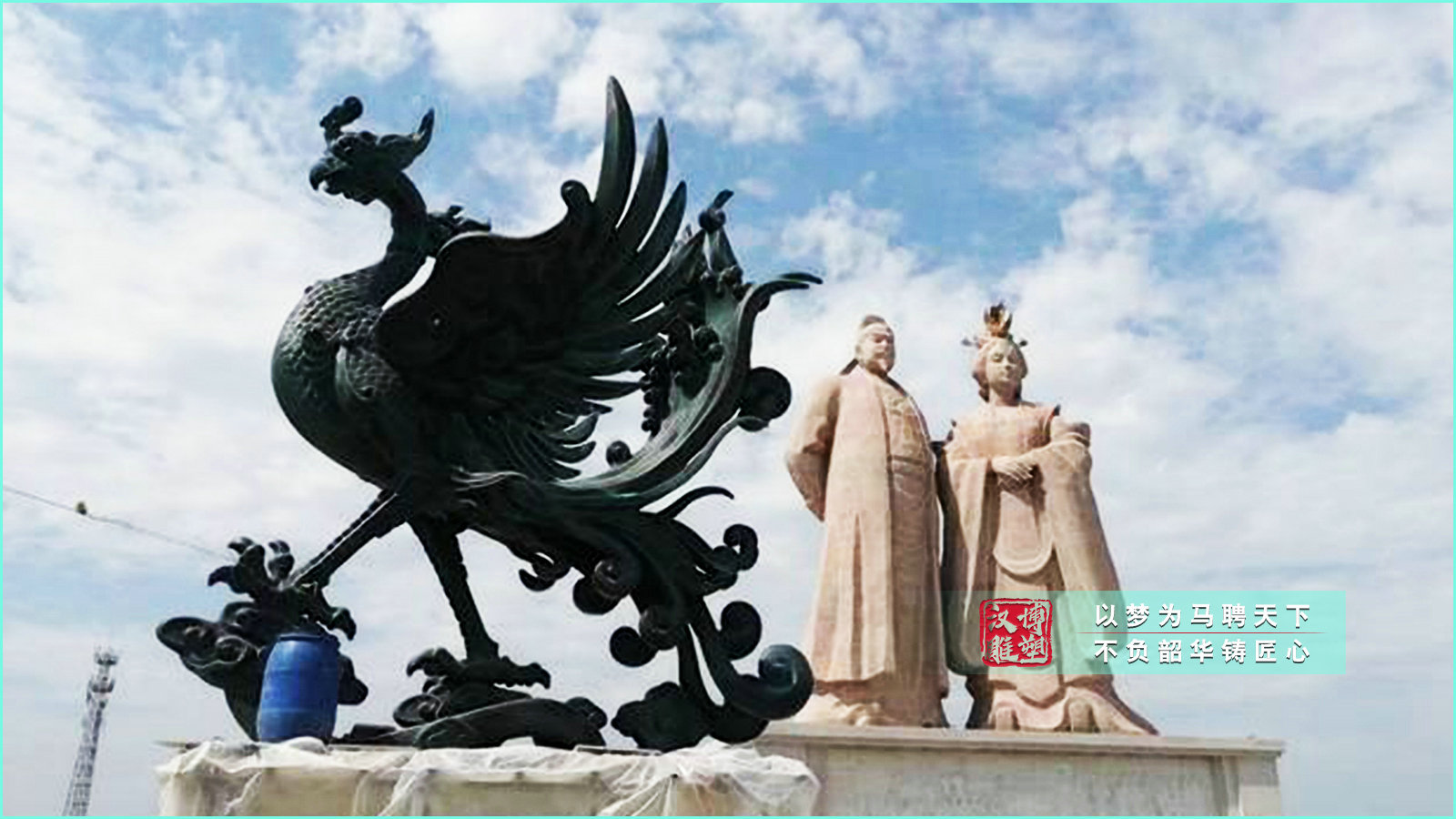 鑄銅四大神獸朱雀雕塑,大型戶外景區(qū)寺廟庭院雕塑,神獸雕塑加工源頭工廠