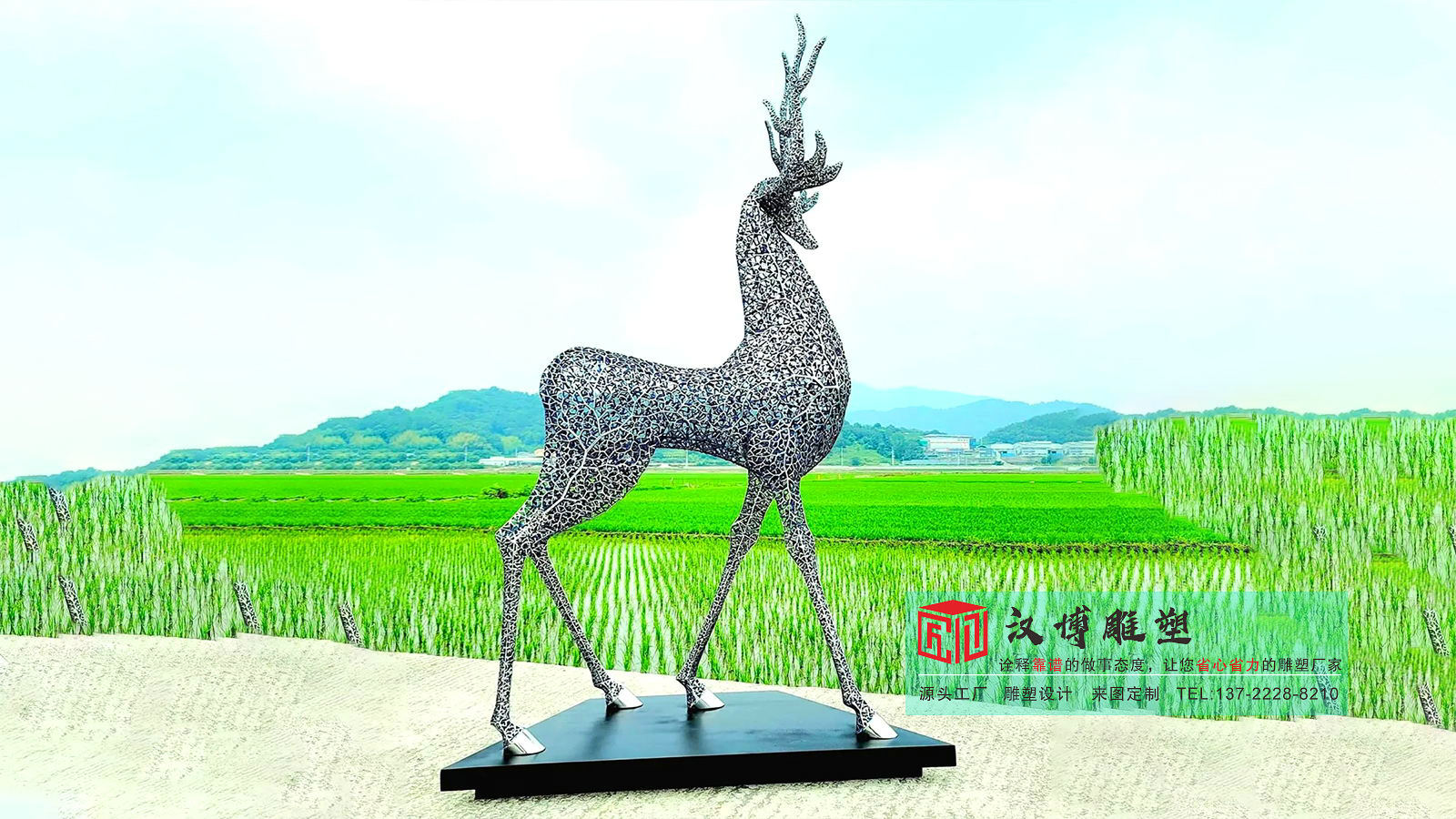 來(lái)自雕塑源頭工廠多場(chǎng)景下不銹鋼梅花鹿雕塑的獨(dú)特意義