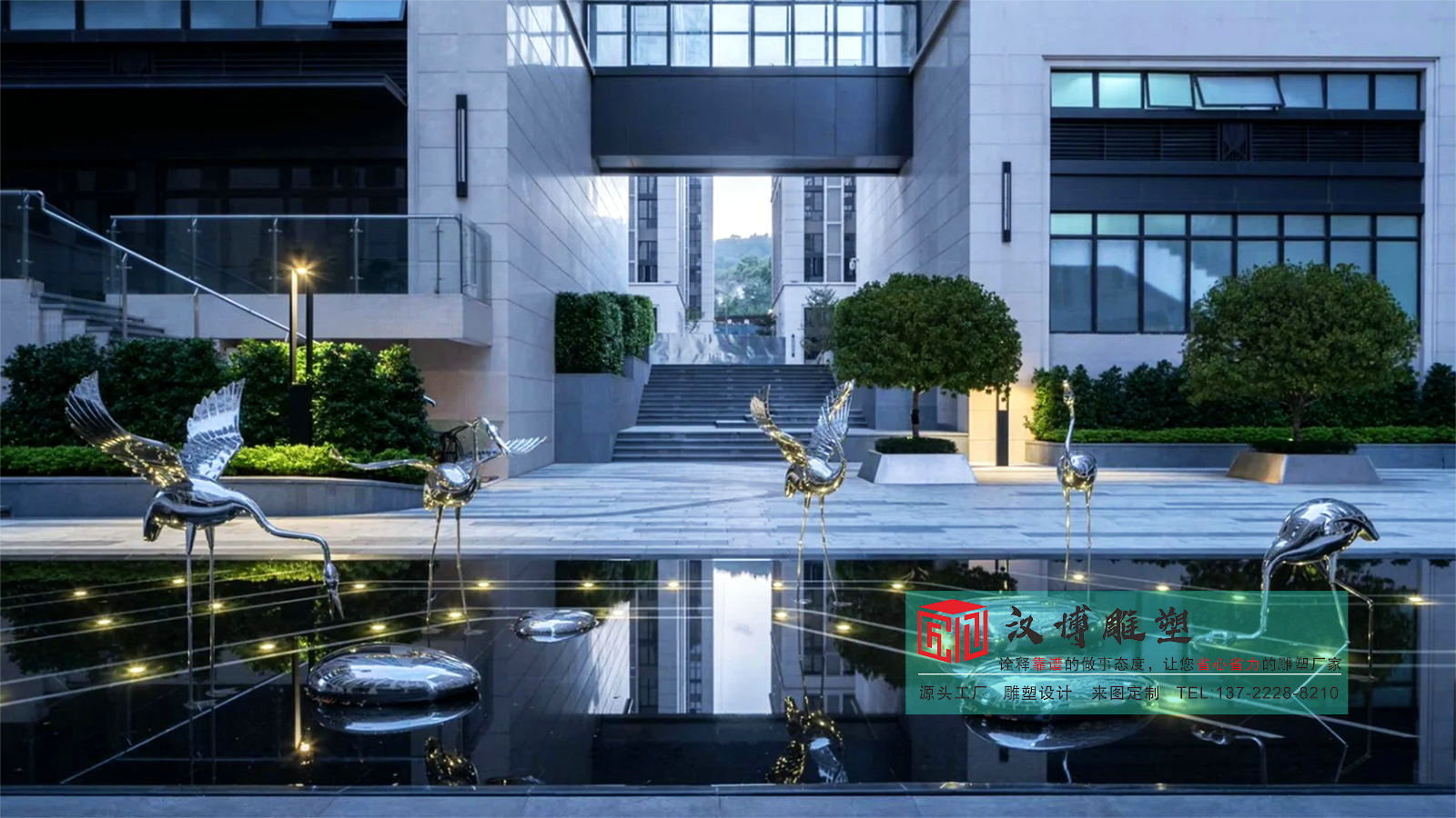 雕塑源頭工廠金屬天鵝，優(yōu)雅永駐 – 不銹鋼雕塑