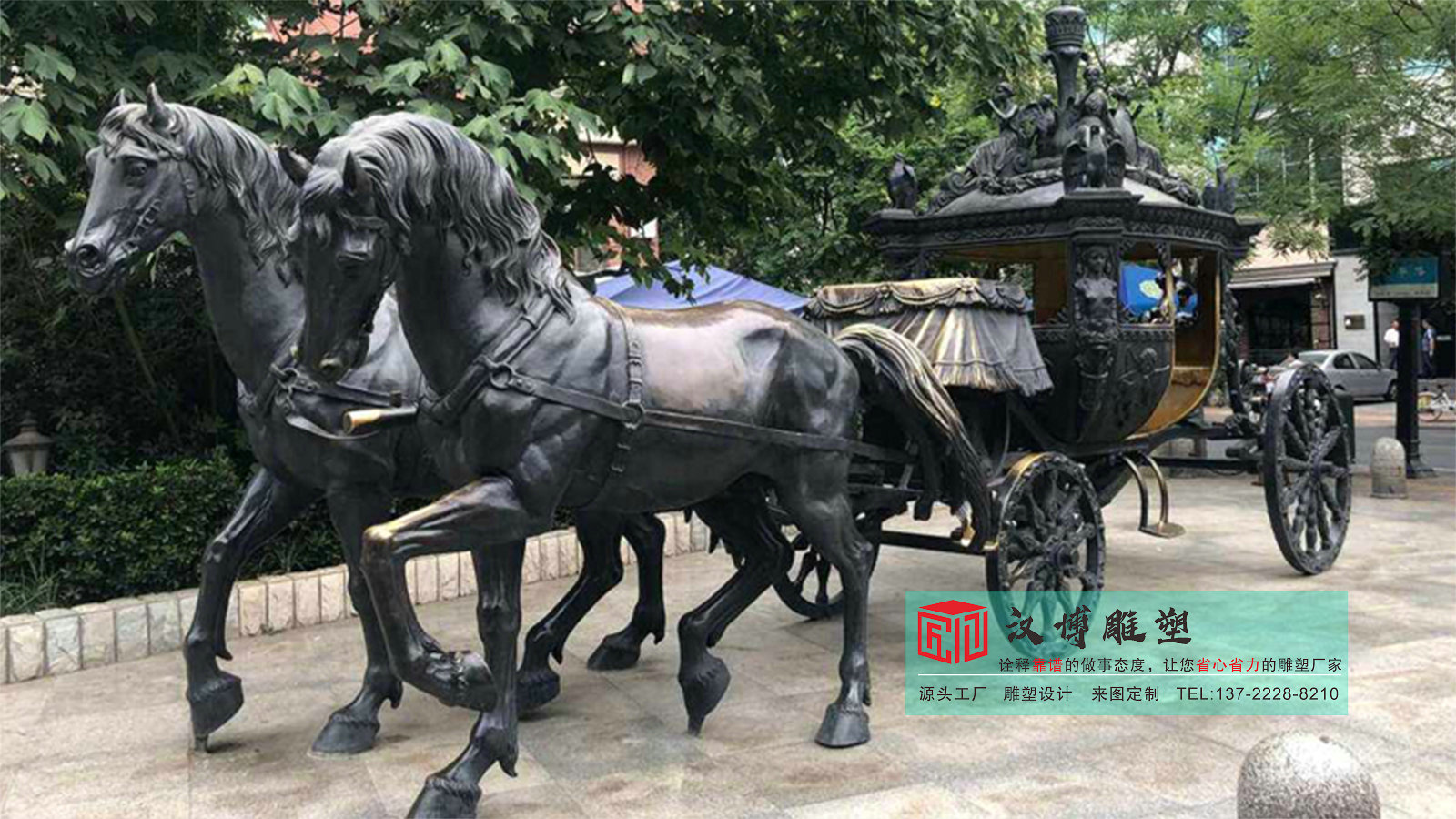 雕塑源頭工廠時光馬車鑄銅藝術(shù)雕塑定格永恒馳騁