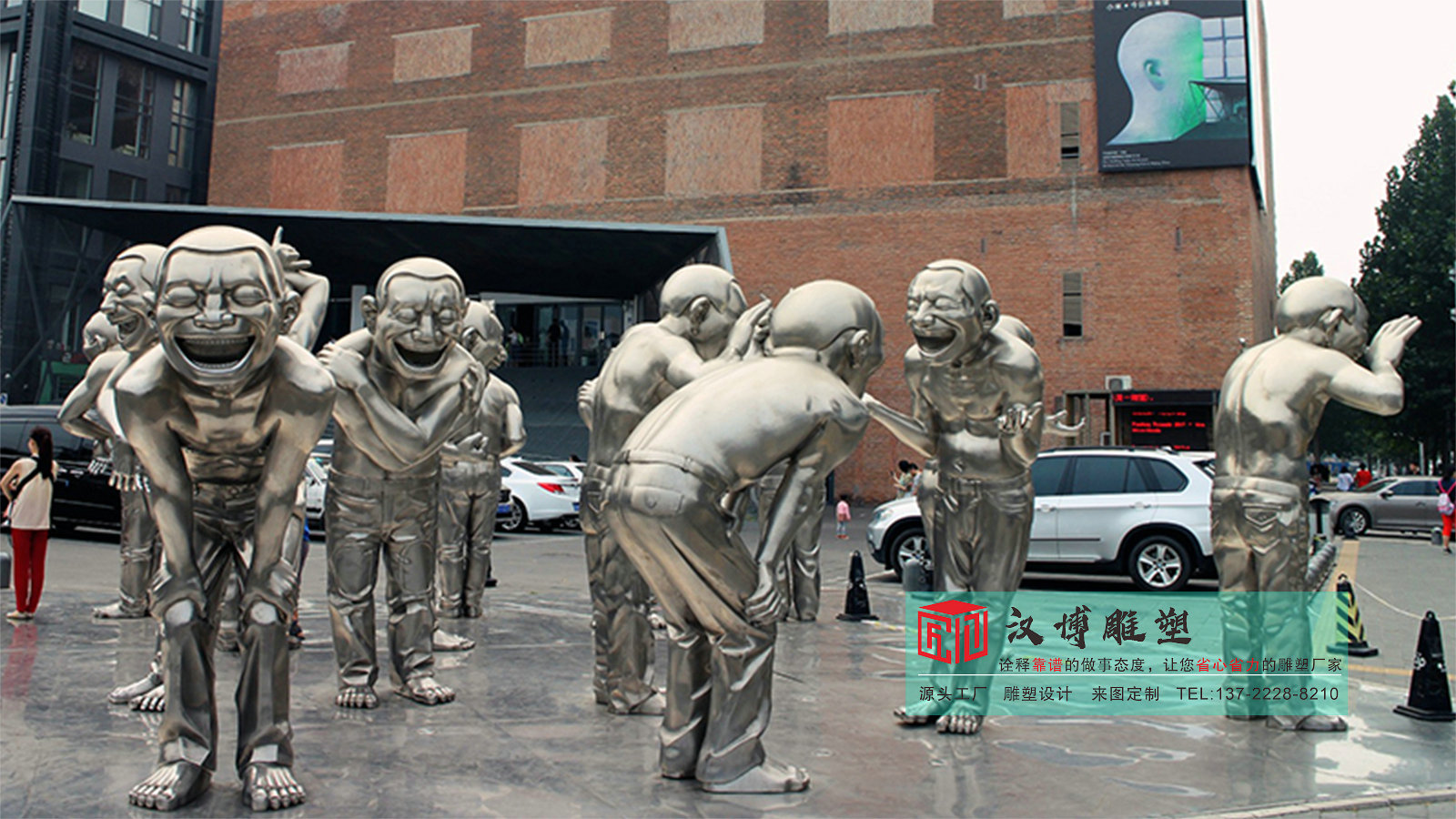 雕塑源頭工廠鏡面人像雕塑，用不銹鋼藝術(shù)凝固城市人文瞬間