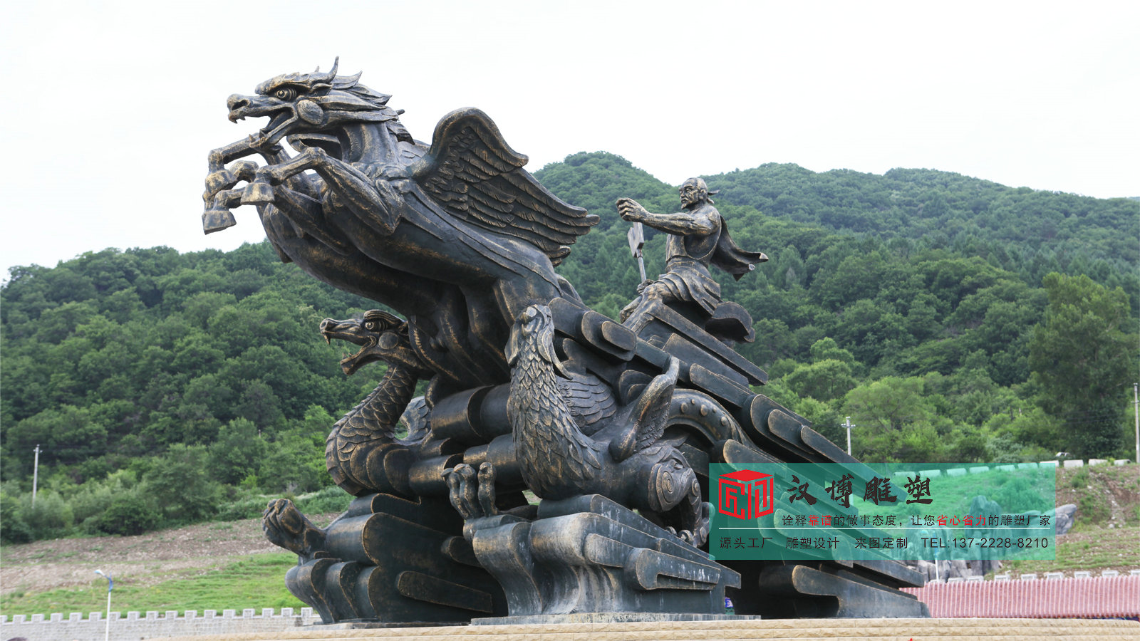 廣場銅雕定制,鑄銅雕塑,大禹雕像加工
