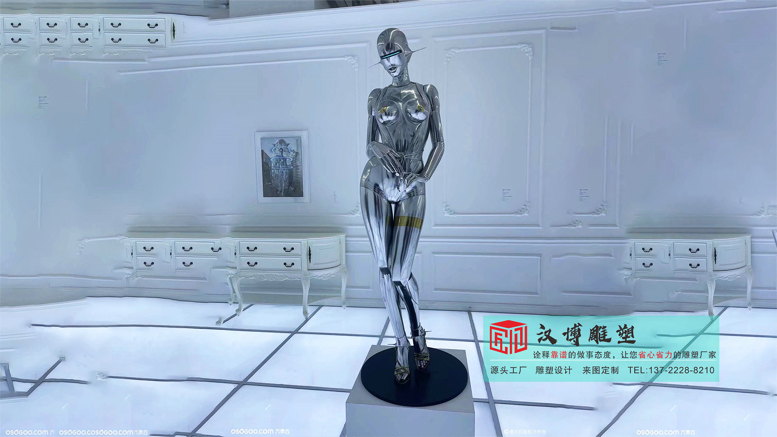 不銹鋼機(jī)器人雕塑,大型雕塑定制,藝術(shù)品雕塑源頭廠家